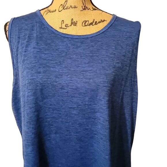 Ideology Women's Plus Size Keyhole-Back Tank Top (Cosmic Cobalt, 2X) - Picture 4 of 8